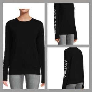 Zadig & Voltaire Wool & Cashmere Sweater (sleeves: Girls Can Do Anything)